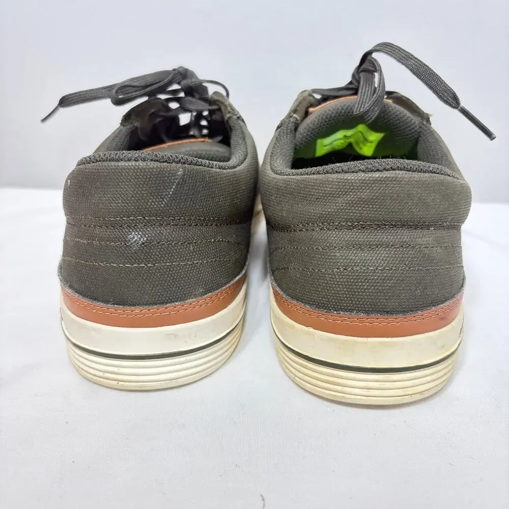 Nike Golf Lunarlon Lunar Swingtip Shoes Leather Canvas Olive Green Mens Cider 7